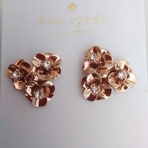 Kate Spade New Gold 3 Flower Earrings